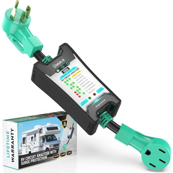 latch.it Other - LATCH.IT 50 AMP RV Surge Protector w Circuit Analyzer | 5000J Voltage Protection